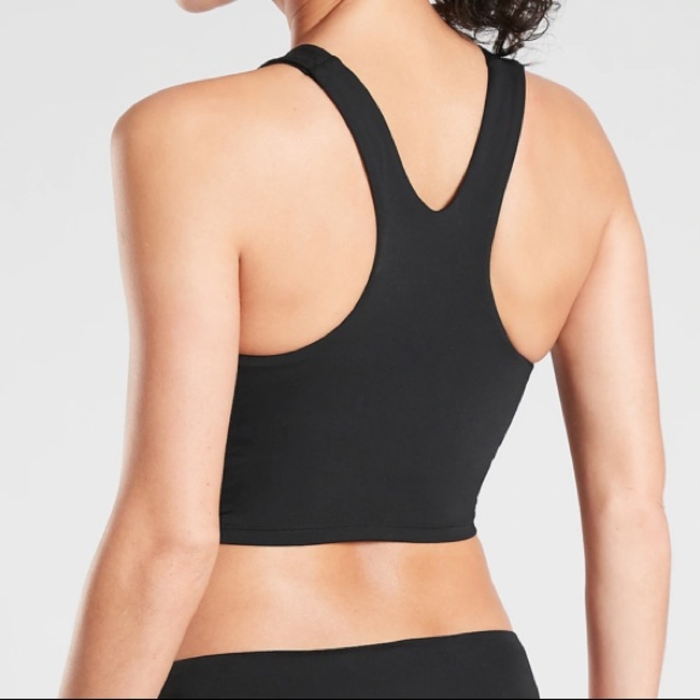 NWT ATHLETA Conscious Crop Top A-C in Black Size M - Picture 2 of 10